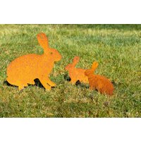 Edelrost Hasenfamilie - Gartendeko Für Ostern Rostige Metallfiguren Garten & Terrasse Edelrost Hasenfamilie - Gartendeko Für Ostern Rostige Metallfiguren Garten & Terrasse von RotRost
