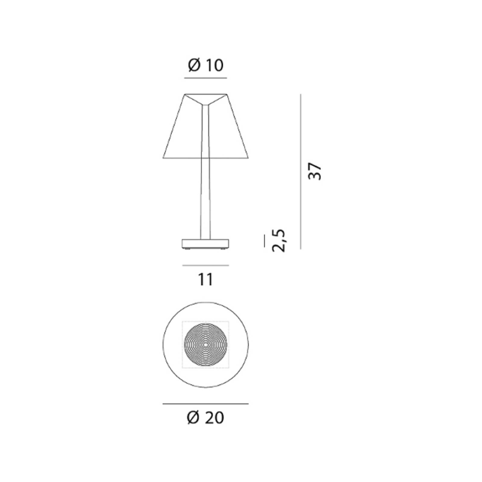 Rotaliana Dina T1 LED-Tischleuchte weiß/schwarz von Rotaliana