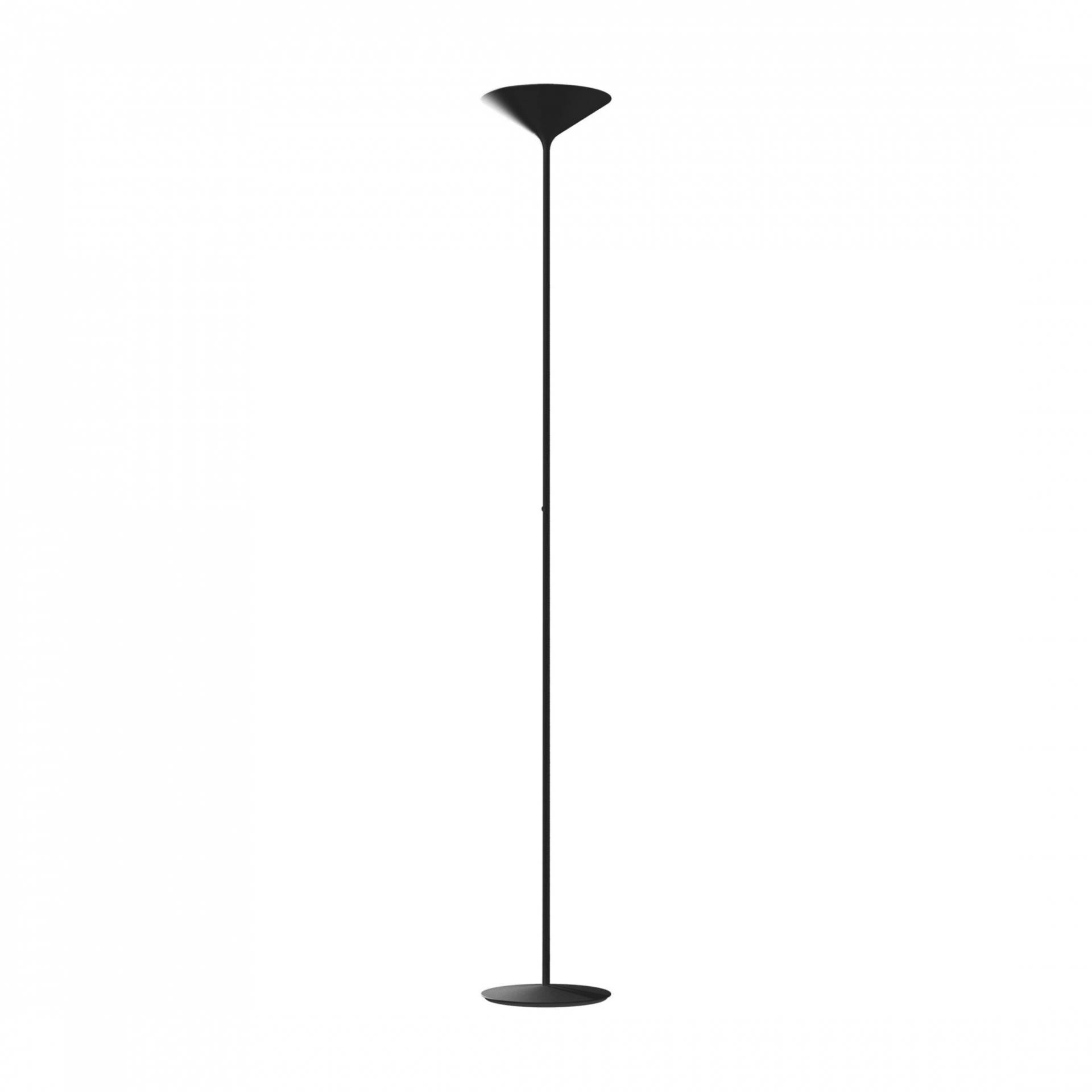 Rotaliana - Dry F1 LED Stehleuchte - schwarz/matt/H 180cm / Ø 26,5cm/2700K/4500lm/Cri90/Push-Dimmer von Rotaliana