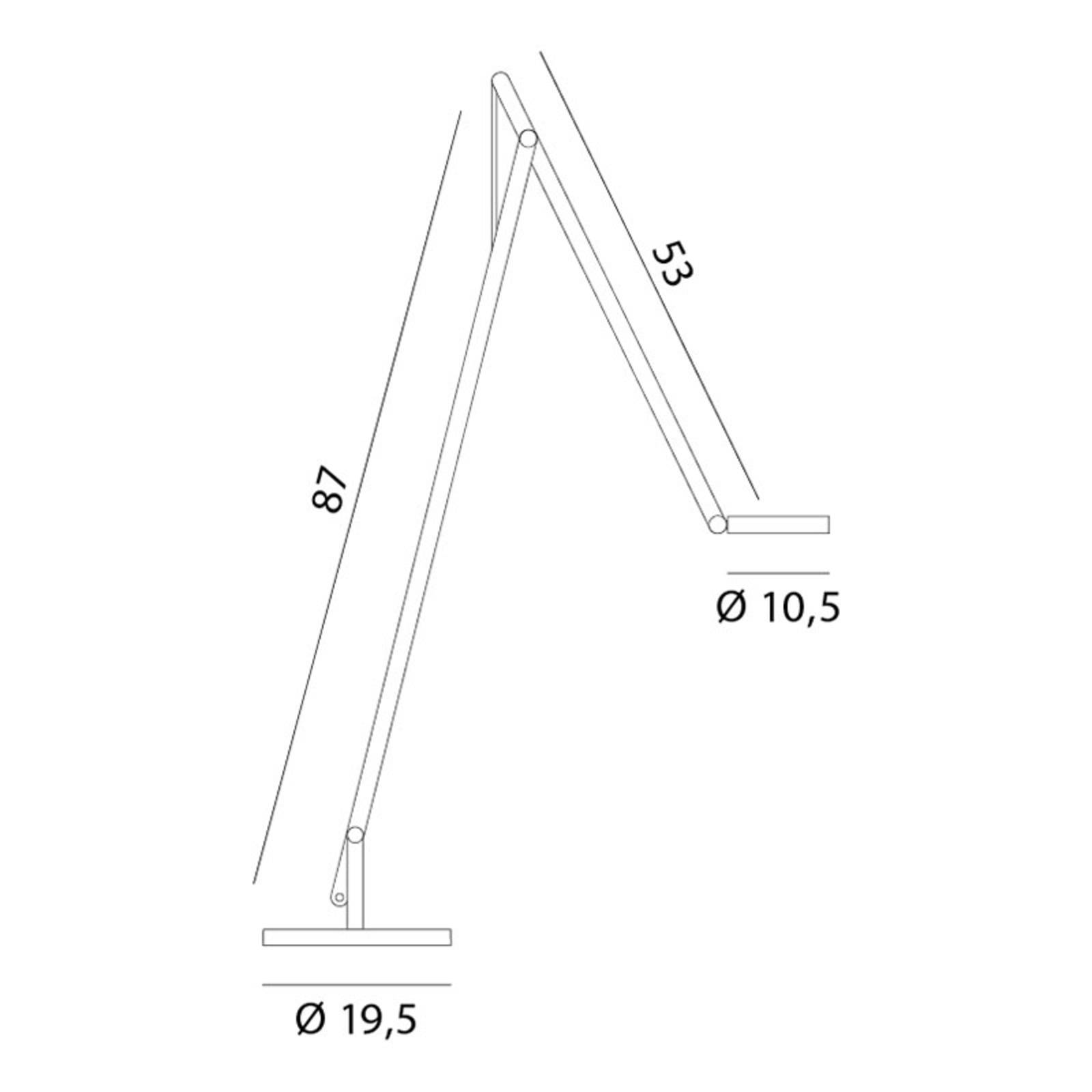 Rotaliana String F1 DTW Stehlampe schwarz, silber von Rotaliana