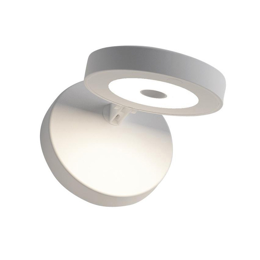 Rotaliana - String H0 Dim To Warm LED Wandleuchte - weiß matt/Kabel silber/2500-4000K/100-600lm/CRI90/Pushdimmer von Rotaliana