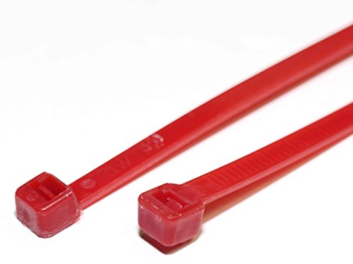 Rotek Kabelbinder 290mm lang, 4,8mm breit - Farbe: Rot - 100 Stk. Packung von Rotek