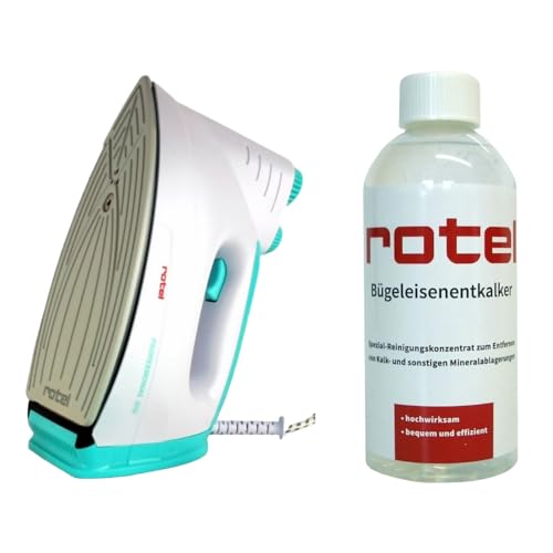 Rotel Professional Extra Original Dampfbügeleisen Grün Ed. Dampfbügelautomat Bügelstation mit Keramiksohle / 800W / isolierter Tank 300ml mit Rotel Bügeleisenentkalker 500 ml Rotel Professional Extra Original Dampfbügeleisen Grün Ed. Dampfbügelautomat Bügelstation mit Keramiksohle / 800W / isolierter Tank 300ml mit Rotel Bügeleisenentkalker 500 ml von rotel