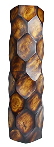 Rotfuchs Blumenvase Holzvase Bodenvase Tischvase Dekovase für Dekoration 76 cm aus Mangoholz von Rotfuchs