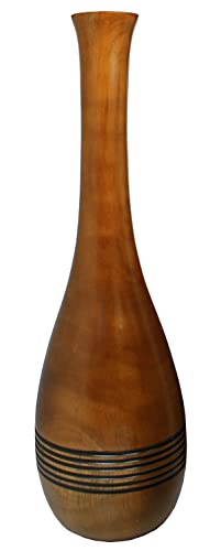 Rotfuchs Blumenvase Holzvase Bodenvase Tischvase Dekovase für Dekoration aus Mangoholz (51 cm (20 Zoll)) von Rotfuchs