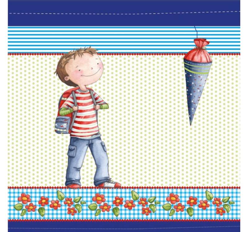 Roth Ideen Papierserviette Serviette 33x33cm 20Stück Schulanfang Leni & Paul von Roth Ideen