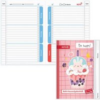 ROTH Hausaufgabenheft Bubble Tea für clevere Faule liniert DIN A5 ohne Rand, 104 Blatt von Roth