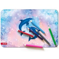 ROTH Schreibtischunterlage Delfine bunt Kunstleder 59,0 x 39,0 cm, 1 St. von Roth