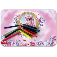ROTH Schreibtischunterlage Einhorn Beauty bunt Kunstleder 59,0 x 39,0 cm, 1 St. von Roth