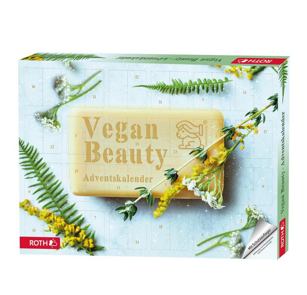 Roth Adventskalender Adventskalender Vegan Beauty, 24 vegane Kosmetikartikel für tierfreie Pflege im Advent von Roth
