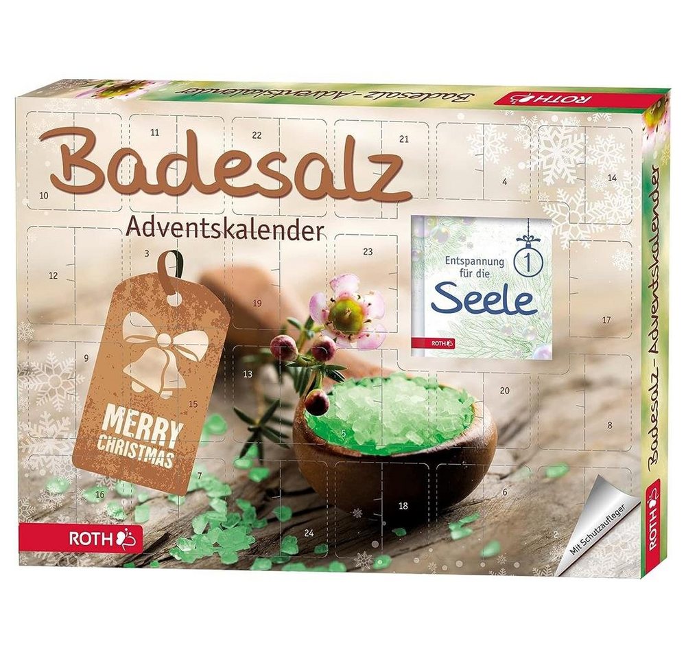 Roth Adventskalender Badesalz, mit Meersalz und Entspannungsbuch, für Erwachsene von Roth