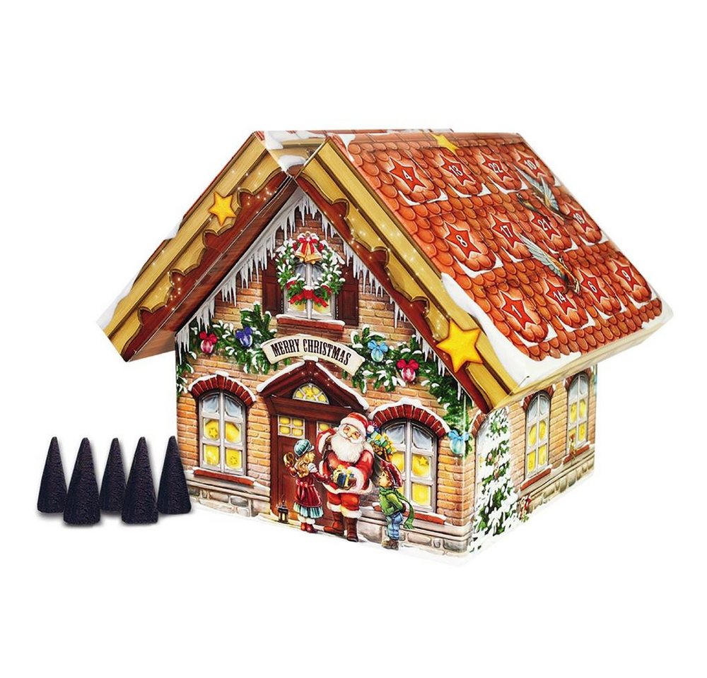 Roth Adventskalender Räucherkerzen-Adventskalender Haus der Düfte, 24 Düfte im dekorativen Räucherhäuschen von Roth