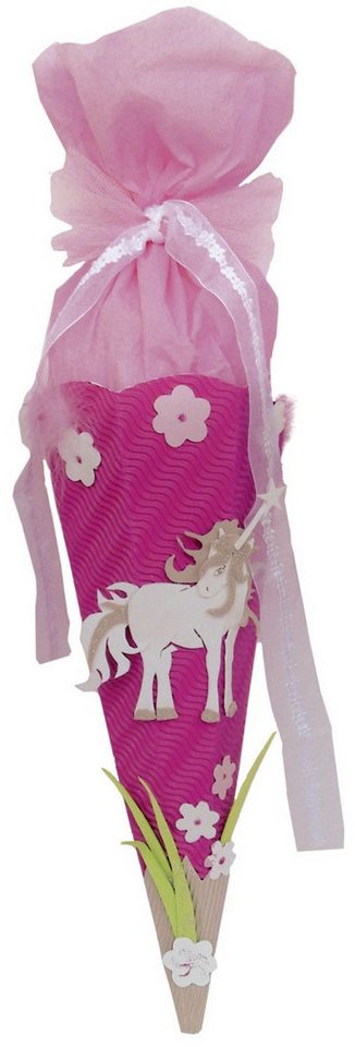Roth Bastelnaturmaterial Roth 654014 Schultüte Bastelset Einhorn - sechseckig, 40 cm von Roth