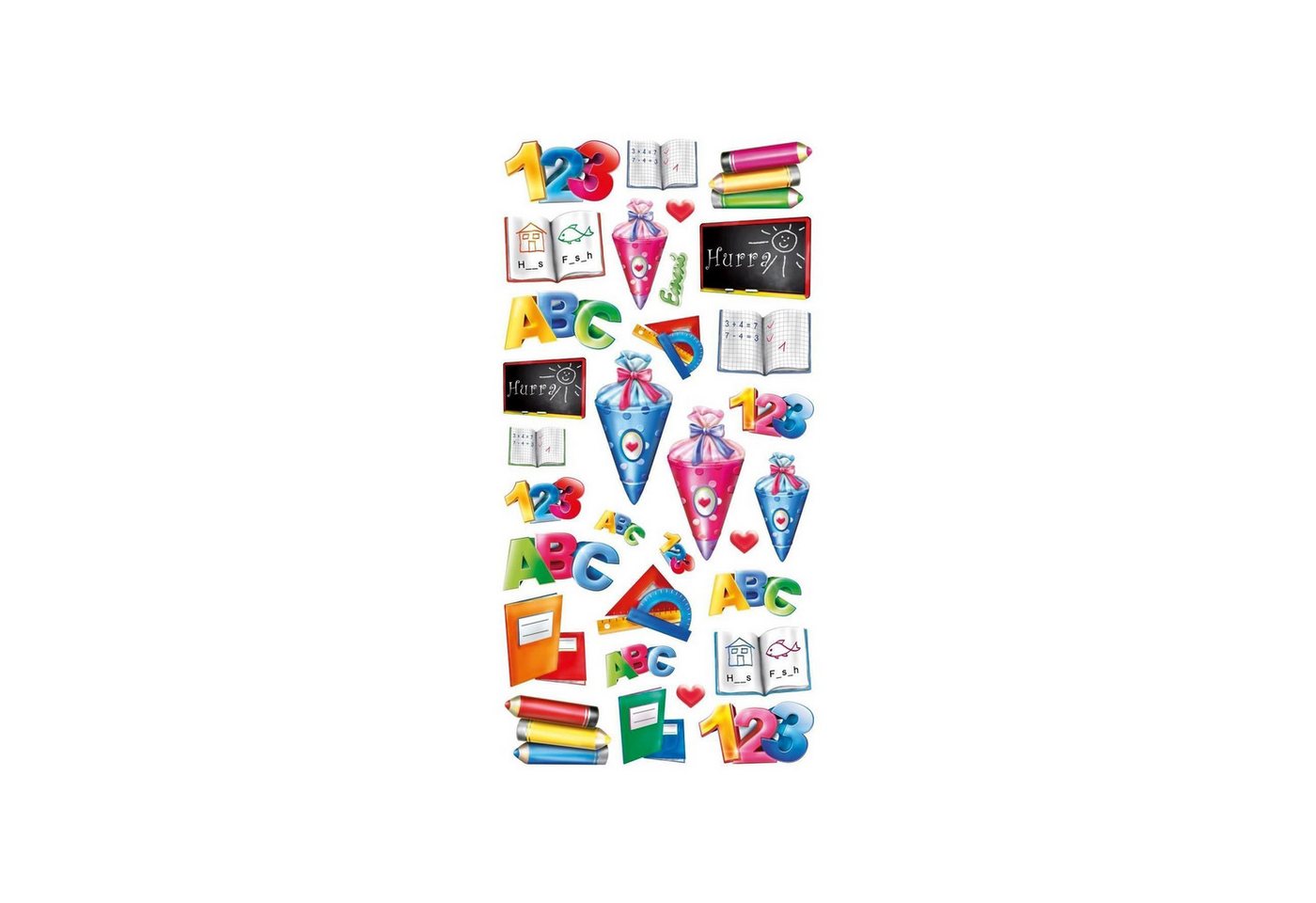 Roth Papierkorb Roth Soft-Sticker Schule, 10x20 cm, 31 Teile von Roth