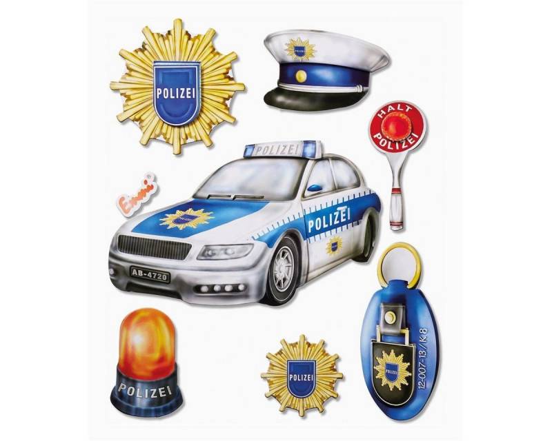Roth Sticker Roth XXL 3D-Sticker Polizei 30x30cm, 8 Teile Roth Sticker Roth XXL 3D-Sticker Polizei 30x30cm, 8 Teile von Roth