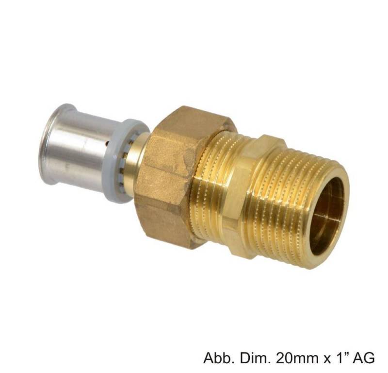 Roth Wasserrohr Roth RIS Geräteverschraubung 20 mm x 1" AG, Messing von Roth