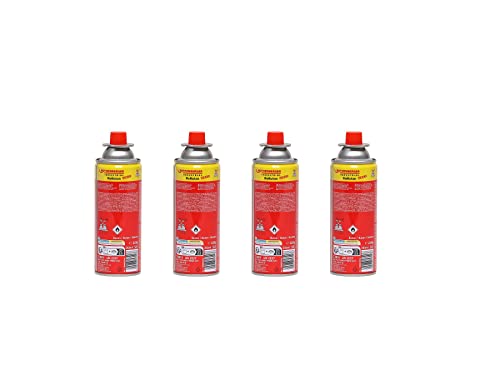 ROTHENBERGER Industrial Gaskartusche RoButan 220 g / 393 ml, Bajonett-Verschluss, MSF-1A, Ventilkartusche Gas Outdoor Camping Brenner Unkrautvernichter, 4 Stück, 1500003504-4 von Rothenberger