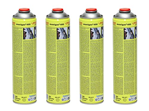 Rothenberger Industrial - Maxigas 400 - Brenngas-Kartusche - Spezialgasmischung - 600ml, 4 Stück, 35570-4 von Rothenberger