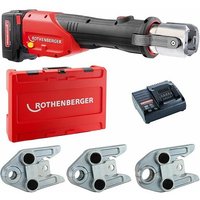 Rothenberger - romax 4000 inkl. Akku 4,0 Ah, Schnellladegerät, System-Box und Pressbacken th 16, 20, 26 von Rothenberger