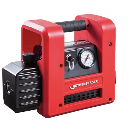 ROTHENBERGER 1000002399 ROAIRVAC R32 1.5 Zweistufige Drehschieberpumpe, 0-42 l/Min, 230V, 50/60Hz von Rothenberger