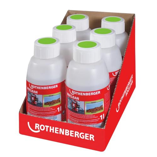 ROTHENBERGER ROCLEAN Fußbodenheizungen Reiniger, 6 Stück | 1500000201 | Spülung für Fußbodenheizung von Rothenberger