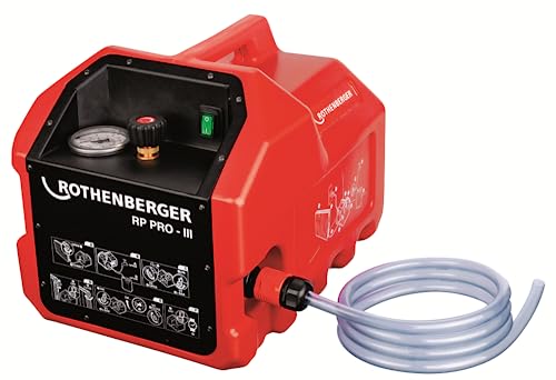 ROTHENBERGER RP Pro III Wasserdruckprüfpumpe, Elektrisch, 40° C Arbeitsbereich Temperatur, 0-40 Bar Prüfbereich | 61185 | Wasserdruck Pumpe, Prüfung von Wasserdruck von Rothenberger