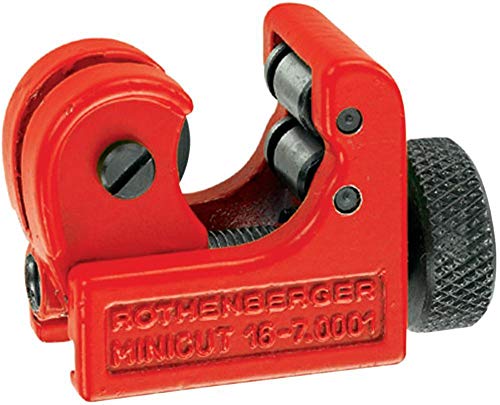 ROTHENBERGER MINICUT I Pro DURAMAG Magnesium Rohrabschneider, 3mm-16mm Arbeitsbereich Durchmesser | 70401 |Schneiden von Rohre mit Ø 3-16mm, Stützrollen mit Einstich von Rothenberger