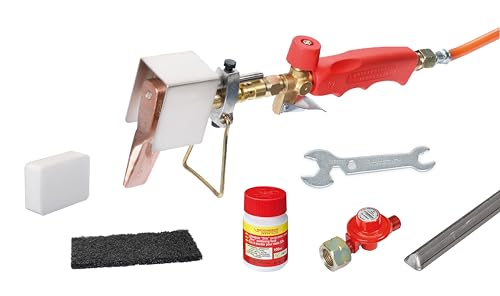 ROTHENBERGER Industrial 11 teiliges Dachrinnen Fallrohr Lötset Kupferlötkolben inklusive 2,0 m Propangas-Schlauch, Propan-Konstantregler, Weichlötstab, Flussmittel etc. 800°C Arbeitstemperatur ROTHENBERGER Industrial 11 teiliges Dachrinnen Fallrohr Lötset Kupferlötkolben inklusive 2,0 m Propangas-Schlauch, Propan-Konstantregler, Weichlötstab, Flussmittel etc. 800°C Arbeitstemperatur von Rothenberger