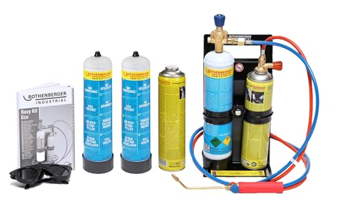 ROTHENBERGER Industrial Autogenschweiß- und Hartlötgerät Roxy Kit Eco, inkl. 3 x Sauerstoffeinwegflasche 110bar-930 ml und 2 x Maxigas-600 ml und umfangreichem Zubehör ROTHENBERGER Industrial Autogenschweiß- und Hartlötgerät Roxy Kit Eco, inkl. 3 x Sauerstoffeinwegflasche 110bar-930 ml und 2 x Maxigas-600 ml und umfangreichem Zubehör von Rothenberger