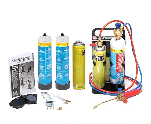 ROTHENBERGER Industrial Autogenschweiß- und Hartlötgerät Roxy Kit Plus, inkl. 3 x Sauerstoffeinwegflasche 110bar-930 ml und 2 x Maxigas-600 ml und umfangreichem Zubehör ROTHENBERGER Industrial Autogenschweiß- und Hartlötgerät Roxy Kit Plus, inkl. 3 x Sauerstoffeinwegflasche 110bar-930 ml und 2 x Maxigas-600 ml und umfangreichem Zubehör von Rothenberger
