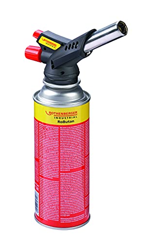 ROTHENBERGER Industrial Gas Brenner RS 220 | Über-Kopf-Arbeiten | 360° Drehung | inkl. 1 x RoButan Gaskartusche 220 g / 393 ml | 1000004120 von Rothenberger