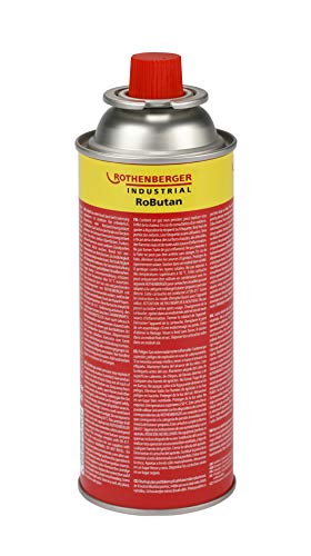 ROTHENBERGER Industrial Gaskartusche RoButan 220 g / 393 ml, Bajonett-Verschluss, MSF-1A, Ventilkartusche Gas Outdoor Camping Brenner Unkrautvernichter, 1500003504 von Rothenberger