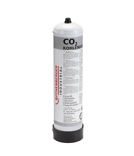 ROTHENBERGER Industrial Kohlendioxid CO2 | 1 x Schutzgas-Stahl-Einwegflasche 950 ml | Fülldruck 36 bar dadurch 34,2 Liter | M 10 x 1 | MAG Schweißen 35776 ROTHENBERGER Industrial Kohlendioxid CO2 | 1 x Schutzgas-Stahl-Einwegflasche 950 ml | Fülldruck 36 bar dadurch 34,2 Liter | M 10 x 1 | MAG Schweißen 35776 von Rothenberger