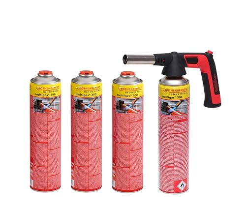 ROTHENBERGER Industrial RS 300 Brenner Aufsatz inkl. 4 x Multigas Kartusche 338g | Piezo Zündung | 180-360 °C Drehung/Über Kopf Betrieb möglich | Lötbrenner | Gasbrenner ROTHENBERGER Industrial RS 300 Brenner Aufsatz inkl. 4 x Multigas Kartusche 338g | Piezo Zündung | 180-360 °C Drehung/Über Kopf Betrieb möglich | Lötbrenner | Gasbrenner von Rothenberger