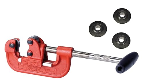 ROTHENBERGER Industrial Stahlrohr Abschneider + 3x Ersatzschneidrad | Stahlrohrschneider | Rohrschneider zum exakten Abschneiden von Stahlrohren | Ø 10 mm - 42 mm (1/8" - 1 1/4") von Rothenberger