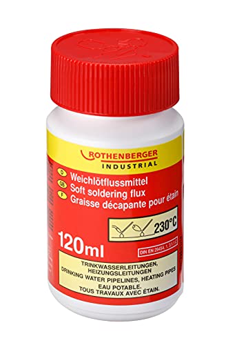 ROTHENBERGER Industrial Weichlötflussmittel | 120 ml | Zum Löten von Kupferrohren in der Kalt- und Warmwasserinstallation | 1000000242 ROTHENBERGER Industrial Weichlötflussmittel | 120 ml | Zum Löten von Kupferrohren in der Kalt- und Warmwasserinstallation | 1000000242 von Rothenberger