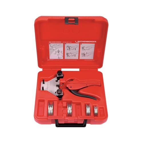 Rothenberger TUBE BENDER Set Einhand-Biegegerät, 6mm-8mm-10mm-12mm Arbeitsbereich Durchmesser | 24132 | Biegemaschine zum biegen von Rohren von Rothenberger