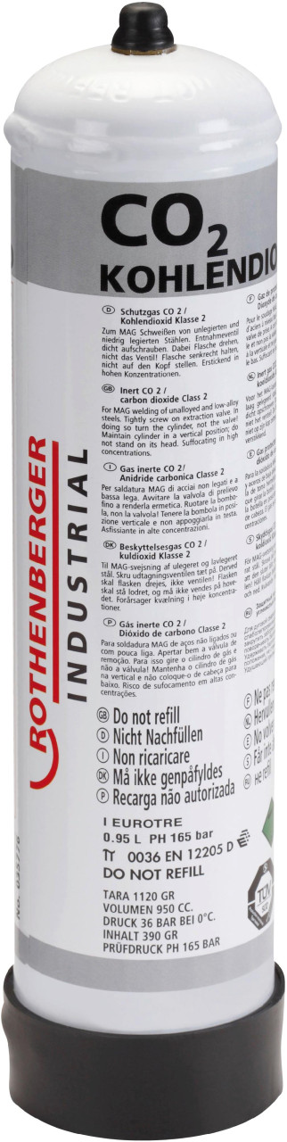 Rothenberger Kohlendioxid Co2 Einwegflasche 930 ml von Rothenberger