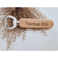 Flaschenöffner Trauzeuge 2024 || Geschenk Frage An von Rotherwerk