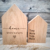 Haus Mit Koordinaten Und Vornamen| Dekohäuser Aus Eiche | Massiv | Geschenk Zum Hausbau, Richtfest Haus Mit Koordinaten Und Vornamen| Dekohäuser Aus Eiche | Massiv | Geschenk Zum Hausbau, Richtfest von Rotherwerk