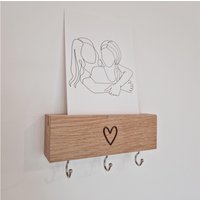 Mini Schlüsselbrett Mit Herz Gravur von Rotherwerk