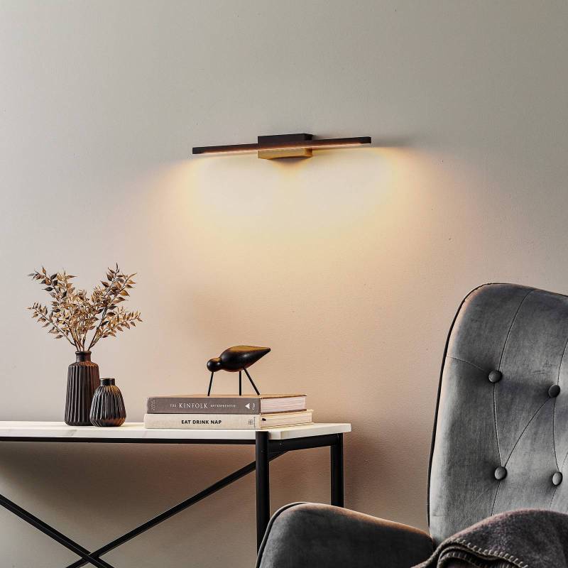 Quitani LED-Wandlampe Tolu, schwarz, Breite 45 cm von Quitani