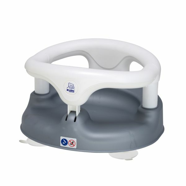 Rotho Baby Badesitz Badering Badestuhl Silbergrau Weiß Mit Klappbarem Bügel B-Ware von Rotho Babydesign