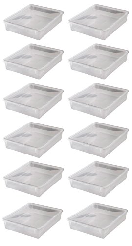 12x Aufbewahrungsboxen „Clear Box“ mit 9 Litern, 40,0 x 33,5 x 8,5 cm - transparent - stapelbar - Kunststoff/Plastik von Rotho Kunststoff AG