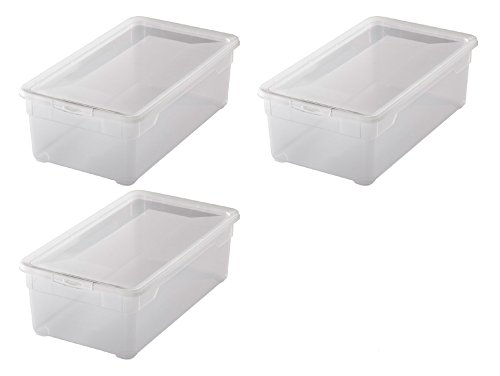 3x Aufbewahrungsboxen „Clear Box“ mit 5 Litern, 33,0 x 19,0 x 11,0 cm - transparent - stapelbar - Kunststoff/Plastik von Rotho