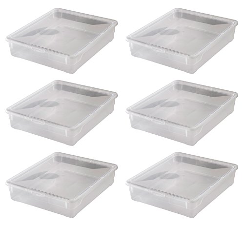 6x Aufbewahrungsboxen „Clear Box“ mit 9 Litern, 40,0 x 33,5 x 8,5 cm - transparent - stapelbar - Kunststoff/Plastik von Rotho Kunststoff AG