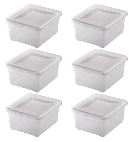 6x Aufbewahrungsboxen „Clear Box“ mit 2 Litern, 19,0 x 16,5 x 9,0 cm - transparent - stapelbar - Kunststoff/Plastik von Rotho