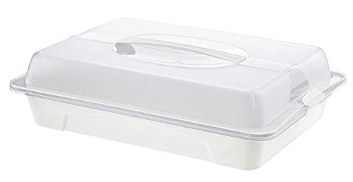 Rotho Cool & Fresh Partybutler mit Kühlung, Haube und Tragegriff, Kunststoff (PP) BPA-frei, transparent/weiss, (43.5 x 29.5 x 11.0 cm) von Rotho