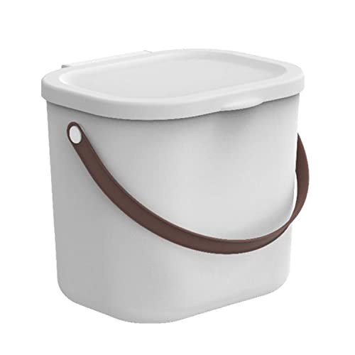 Rotho Albula Aufbewahrungsbehälter mit Deckel 6L Aufbewahrungssystem Aufbewahrungsbox mit Griff aus Rezykliertem Kunststoff Aufbewahrung BPA-frei (Matt Weiß) von Rotho