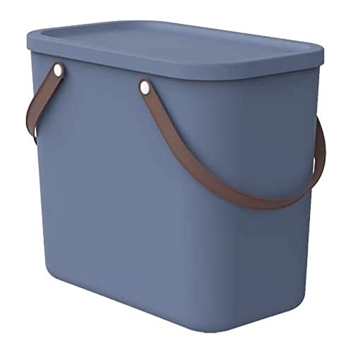 Rotho Albula Aufbewahrungsbox 25l mit Deckel, Kunststoff (PP recycelt), blau, 25l (40.0 x 23.5 x 34.0 cm) von Rotho